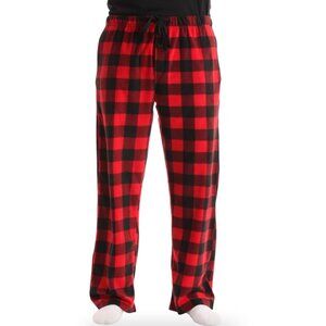 GOODFELLOW & Co Sz 3XL Red & Black Buffalo Plaid Fleece Pocket Pajama Pants •VG‼